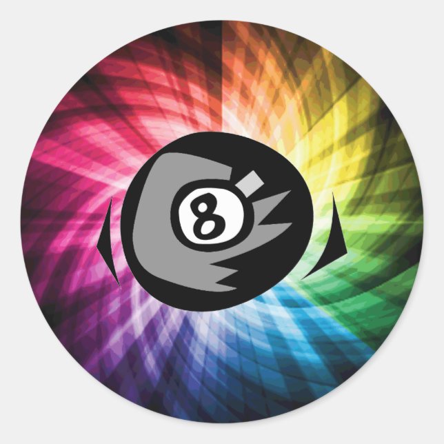 Sticker Rond Colorful 8 (Devant)
