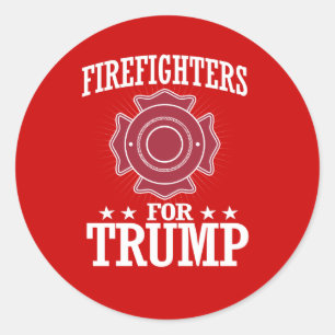 STICKER ROND COMBATTANTS POUR TRUMP