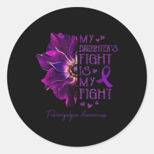 Sticker Rond Combattre est mon combat Anémonique Fibromyalgie s