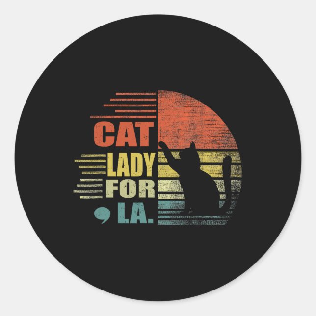 Sticker Rond Comma La Funny Chat (Devant)