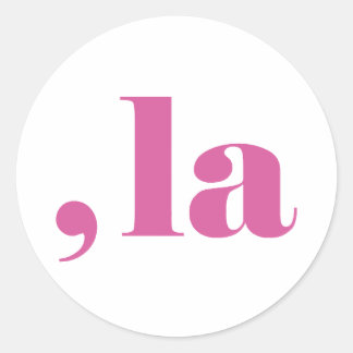 Sticker Rond Comma la, Kamala Harris.