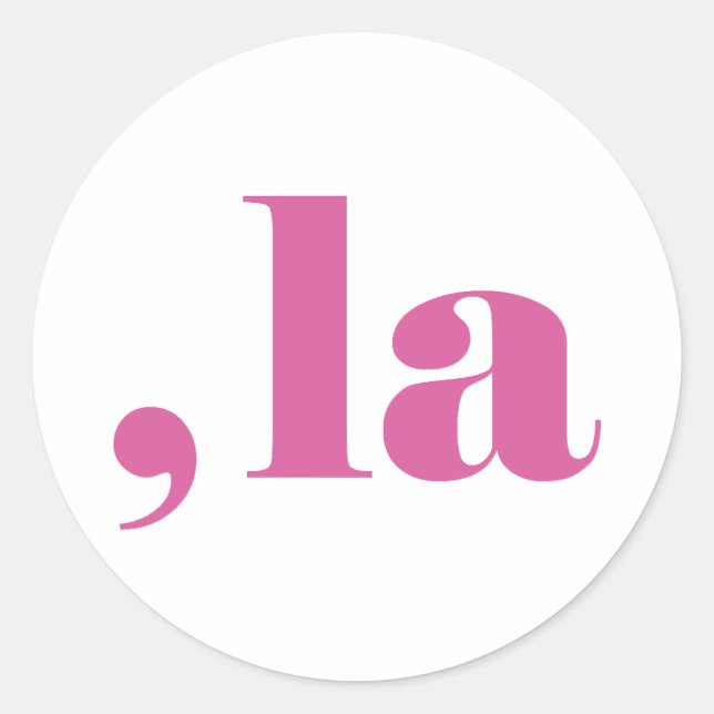 Sticker Rond Comma la, Kamala Harris. (Devant)