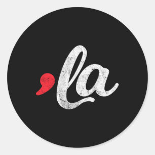 Sticker Rond Comma La Kamala Harris 2024 Pour L'Élection Du Pré
