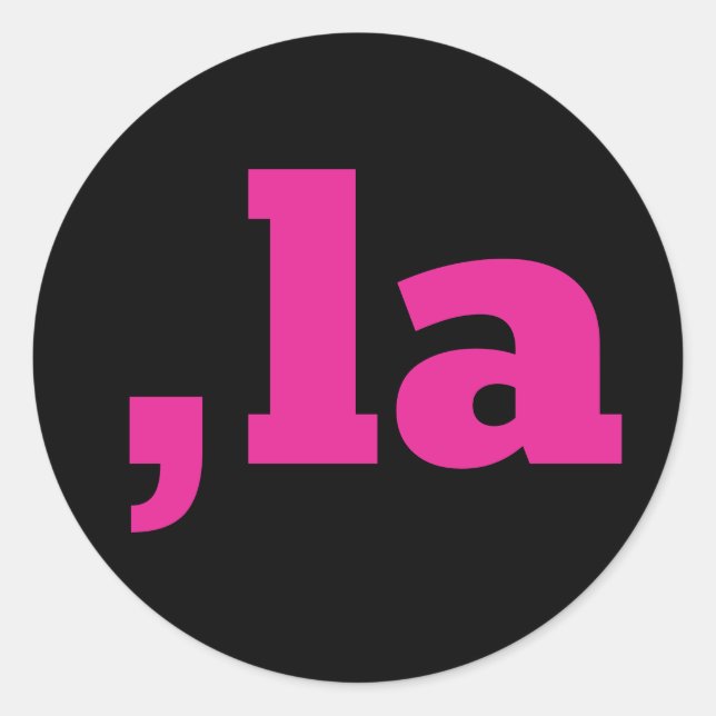 Sticker Rond Comma La Kamala Harris - Conception de texte custo (Devant)