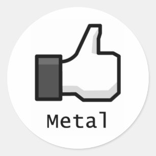 Sticker Rond Comme le métal