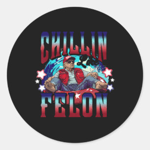 Sticker Rond Comme Le Président Felon Trump 2024 A Repris L'Amé