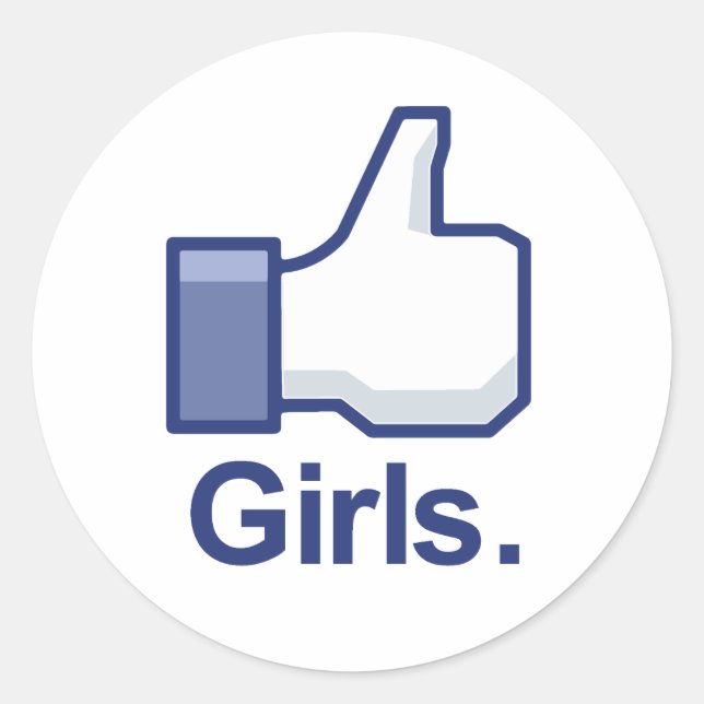 Sticker Rond Comme les filles (Devant)