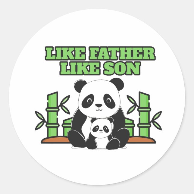 Sticker Rond Comme Père Comme Fils (Devant)