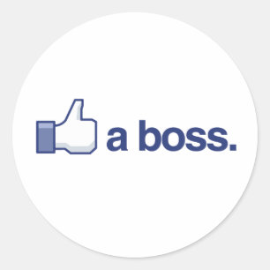 STICKER ROND COMME UN BOSS