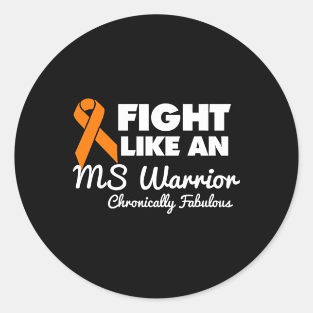 Sticker Rond Comme Une Ms Warrior (Devant)