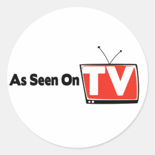 Sticker Rond Comme vu sur l'autocollant de TV