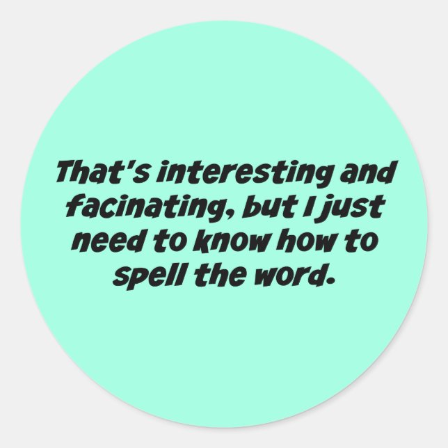 Sticker Rond Comment épeler la citation de procès-verbal (Devant)