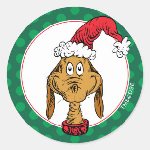 Sticker Rond Comment Grinch Stol Christmas   Max est Nice