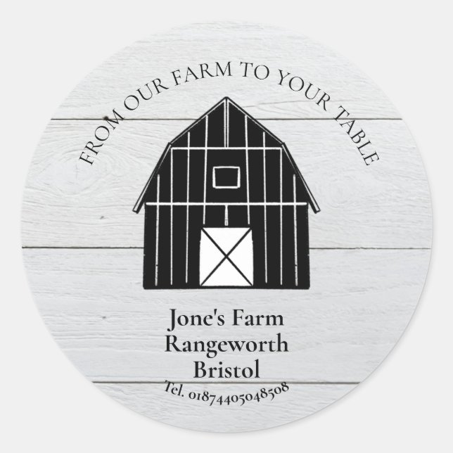 Sticker Rond Commercialisation agricole produit céréalier (Devant)