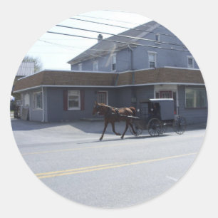 Sticker Rond Communauté Amish