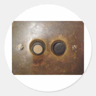 Sticker Rond Commutateur léger Victorian Push Button