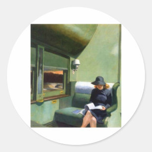 Sticker Rond Compartment C Car Edward Hopper