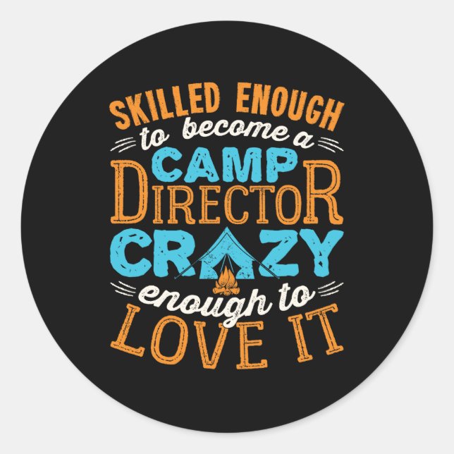 Sticker Rond Compétence suffisante pour devenir conseiller du d (Devant)