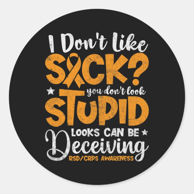 Sticker Rond Complexe de sensibilisation RSDCRPS Syndrome régio (Devant)