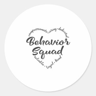 Sticker Rond Comportement escadron, comportement, analyste bcba