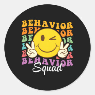 Sticker Rond Comportement Squad Rbt Thérapeute Comportement Wav