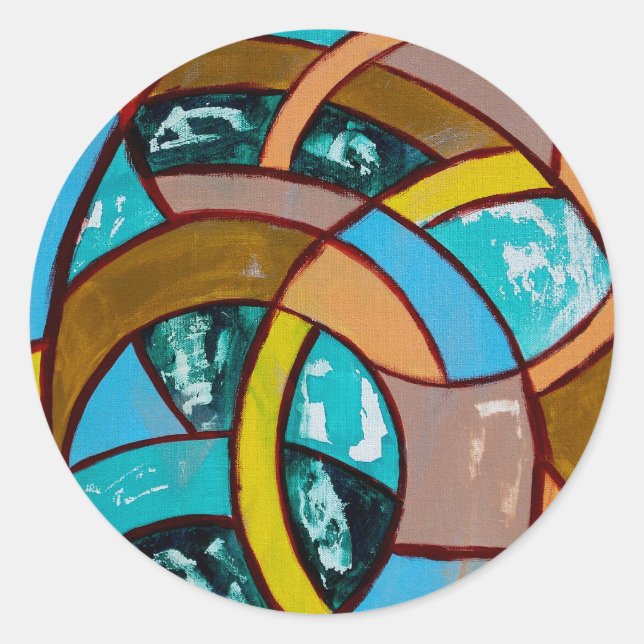 Sticker Rond Composition #8 par Michael Moffa (Devant)