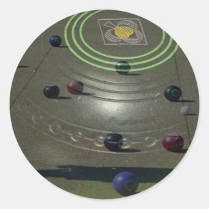 Sticker Rond Composition des tôles de pelouse en couches,