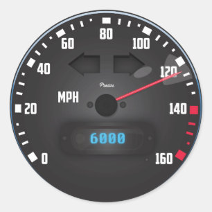 Sticker Rond Compteur de vitesse de voiture de course