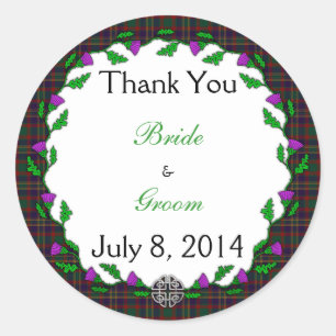 Sticker Rond Comté Cork Celtic Mariage Merci