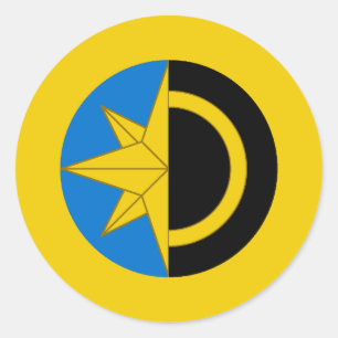 Sticker Rond Comté de l'insigne de la population des Shadowland