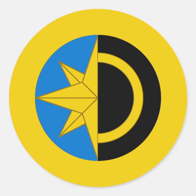 Sticker Rond Comté de l'insigne de la population des Shadowland (Devant)