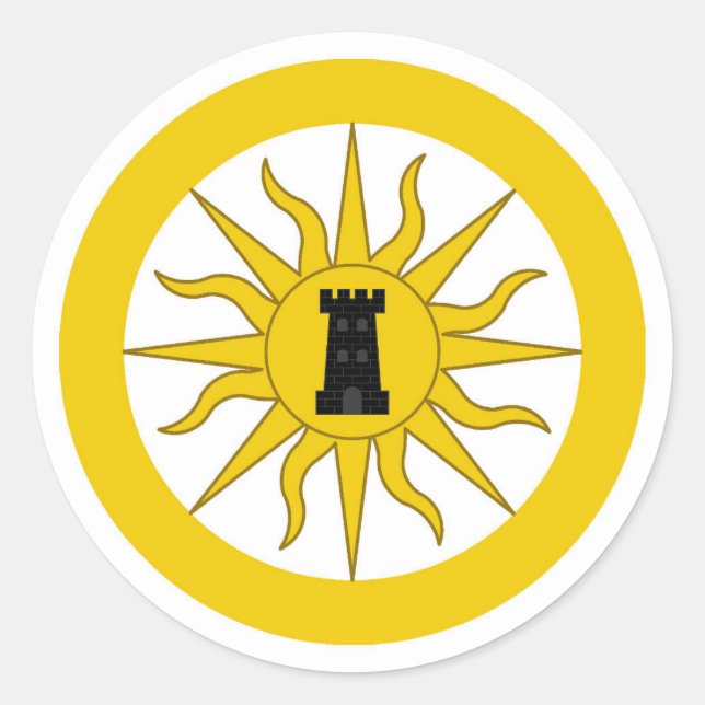 Sticker Rond Comté de Sol Haven Badge Populace (Devant)