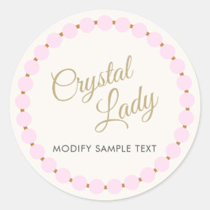 Sticker Rond Concepteur de bijoux en cristal de quartz L