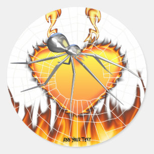 Sticker Rond Conception 1 de chrome de veuve noire