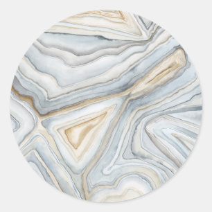 Sticker Rond Conception abstraite en marbre gris