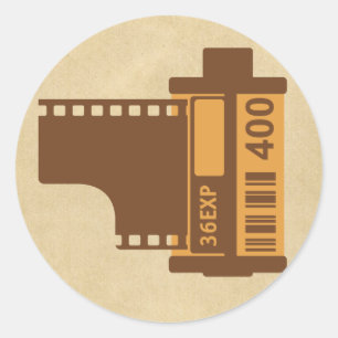 Sticker Rond conception analogue de film de 35mm