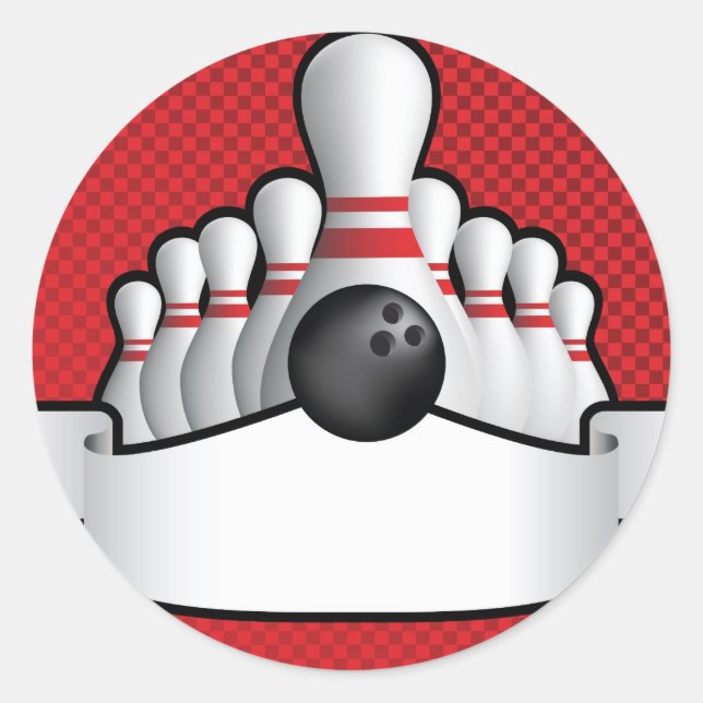 Sticker Rond conception arrière - plan à dix broches avec défil (Devant)