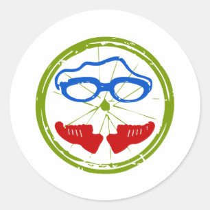 Sticker Rond Conception artistique fraîche de triathlon
