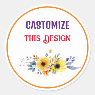 Sticker Rond Conception classique d'autocollants ronds