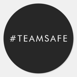 Sticker Rond Conception d'autocollant noir Team Vax Pro Vaccine