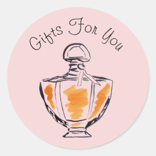Sticker Rond Conception de bouteille parfum