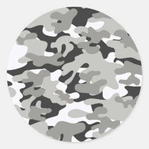 Sticker Rond Conception de Caméra noir et gris