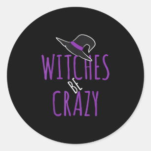 Sticker Rond Conception de chapeau de sorcière - les sorcières