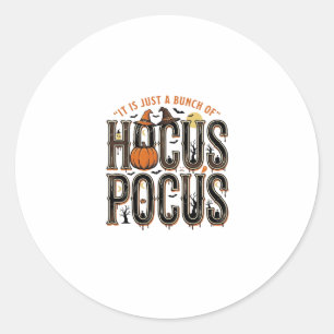 Sticker Rond Conception de chemise de citrouille d'Halloween Ho