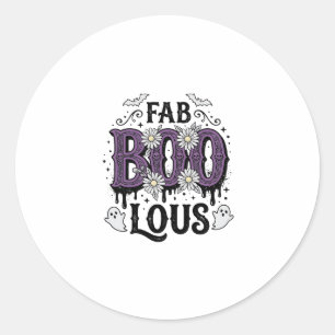 Sticker Rond Conception de chemise fantôme vintage Halloween Fa