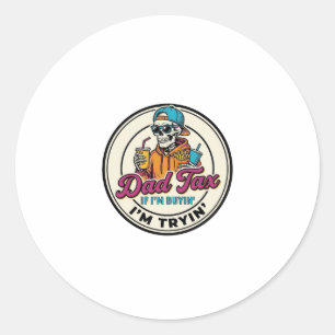 Sticker Rond Conception de chemise humour fast-food squelette t