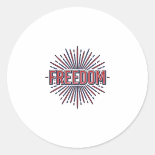 Sticker Rond Conception de chemise vectorielle de feu d'artific