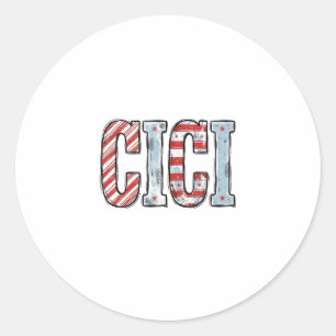 Sticker Rond Conception de chemise vectorielle de nom CICI patr