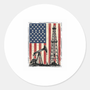 Sticker Rond Conception de chemise vectorielle du drapeau améri