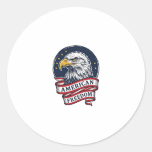 Sticker Rond Conception de chemise vectorielle ruban patriotiqu